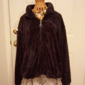 Grey Fuzzy Pullover Top